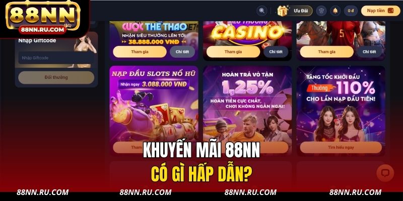 Khuyến mãi 88NN có gì hấp dẫn? Khuyến mãi 88NN có gì hấp dẫn?
